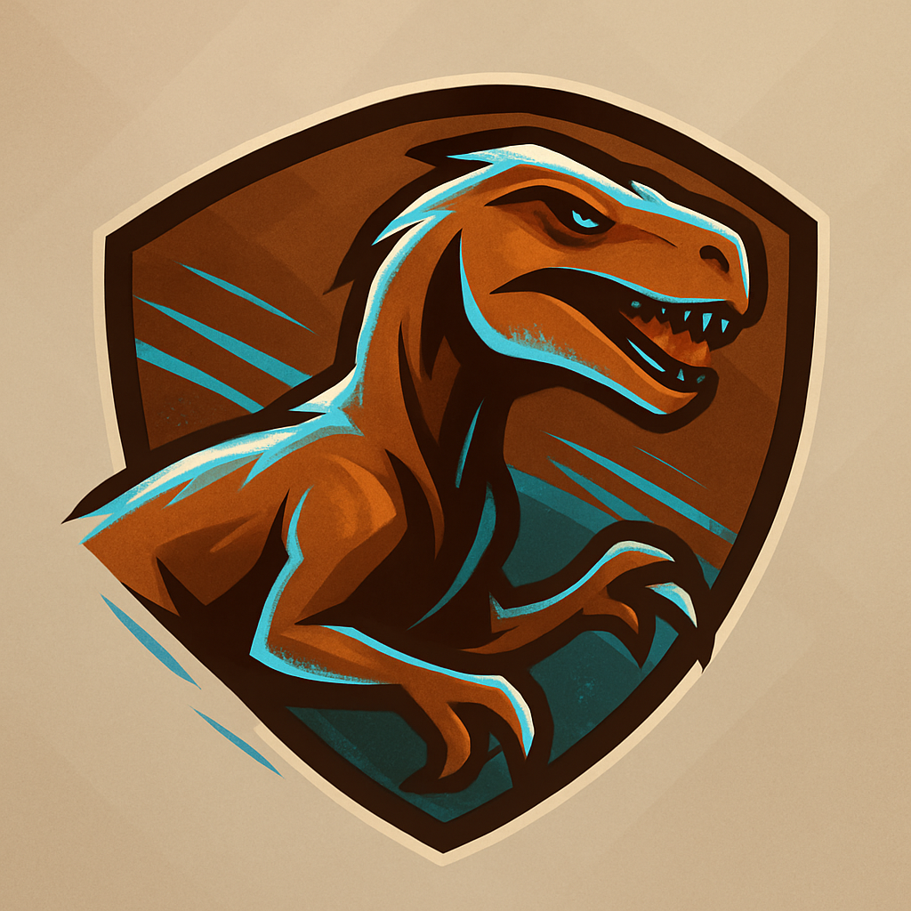 Chilly Leather Dinosaur badge